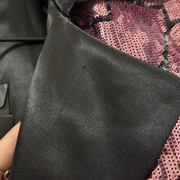 NEW Zhivago Mallwolf Blazer Jacket in Blush Pink Silver Black Sequins 6 Medium - Picture 8 of 9